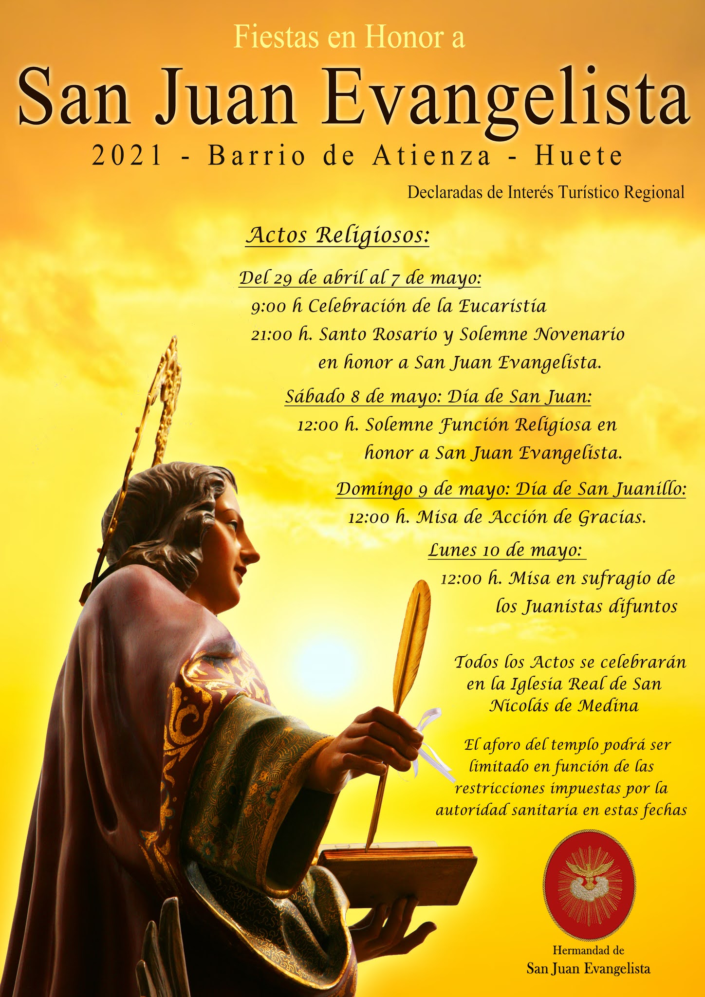 Fiestas de San Juan Evangelista y Santa Quiteria 2021 Huete